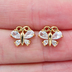 butterfly, cute, Jewelry, gold