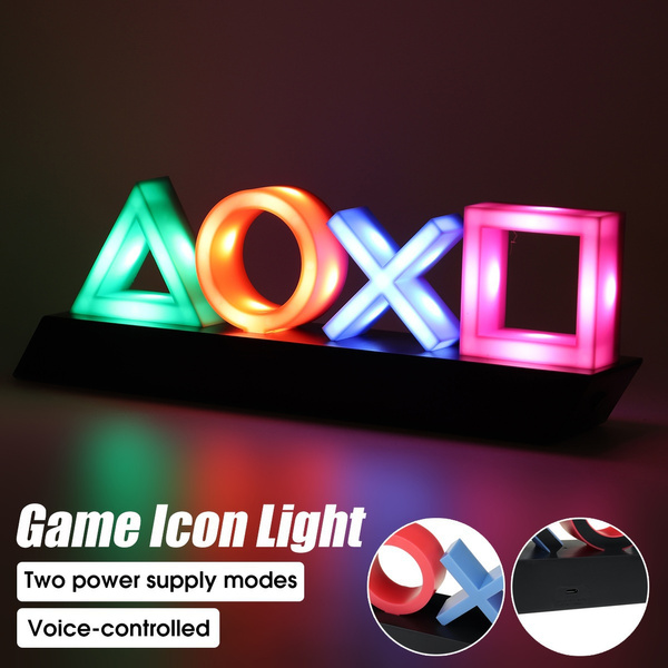 New voice control game icon light acrylic atmosphere neon light bar