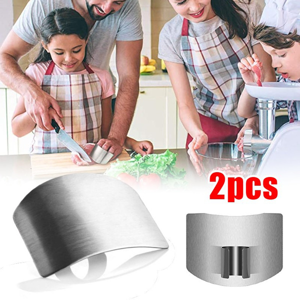 2PCS Stainless Steel Finger Guard Finger Hand Cut Hand Protector