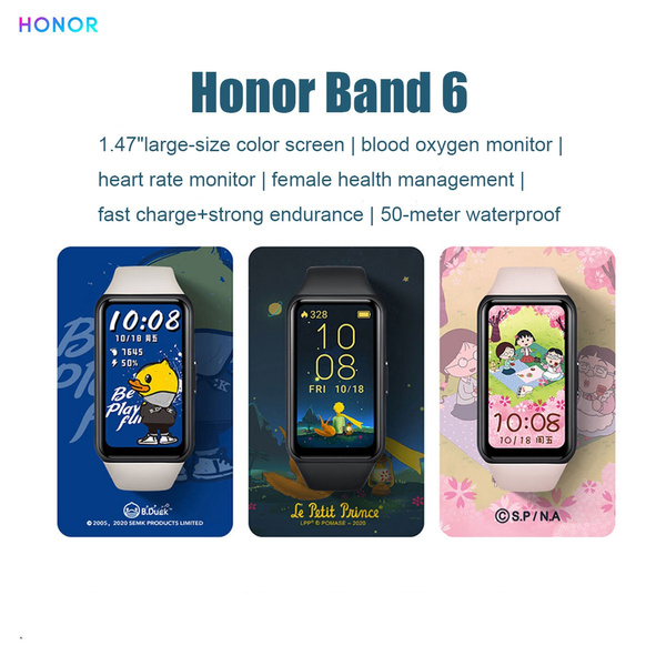 HONOR Band 6 Smart Bracelet 6 1.47 AMOLED Screen Blood Oxygen