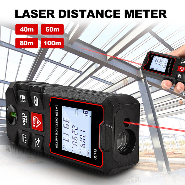 Goxawee Laser Distance Meter 40m 60m 80m 100m Rangefinder Trena Laser Tape Range Finder Build