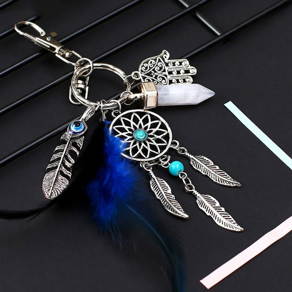 Charm Dream Catcher Feather Tassel Keyring Key Chain Ring Keychain Bag Pendant 