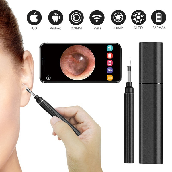 Ear Camera 5.0MP 1080P FHD WiFi Ear Scope Wireless iPhone Ear Scope