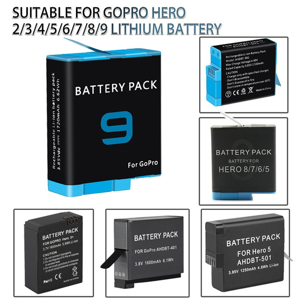 Batterie rechargable pour GOPRO HERO 6-7-8