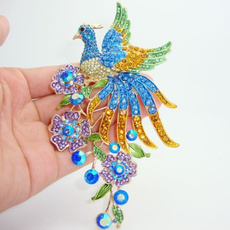 bigbrooch, peacock, Moda, Joyería de pavo reales