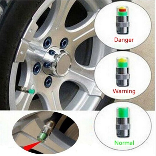 New Arrival 4PCS/set Air Warning Alert Tire Valve Pressure Sensor ...