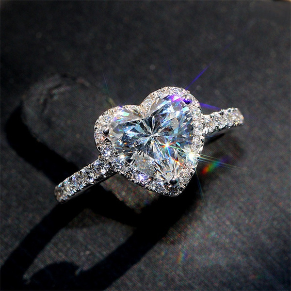 Heart shaped 2024 platinum ring