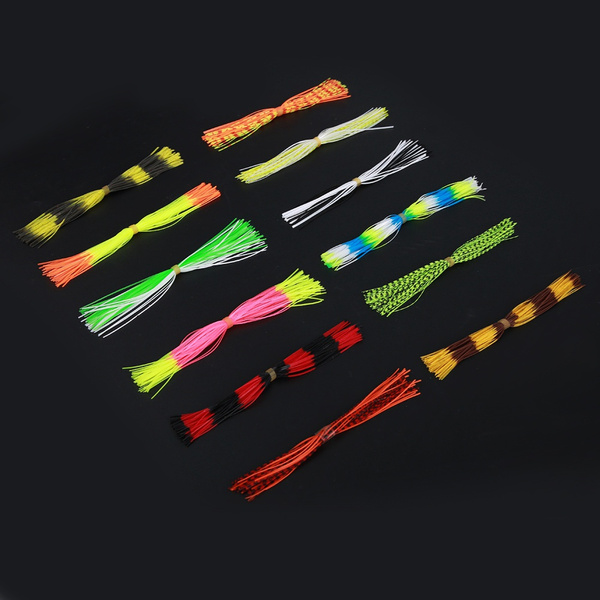 Spinnerbait Skirts, Silicone Lure Skirt, Reusable and Durable Mixed Colors  600 Strands Fishing Supplies for DIY Spinnerbaits Jig Lure Fly Tying Supplies  Fishing