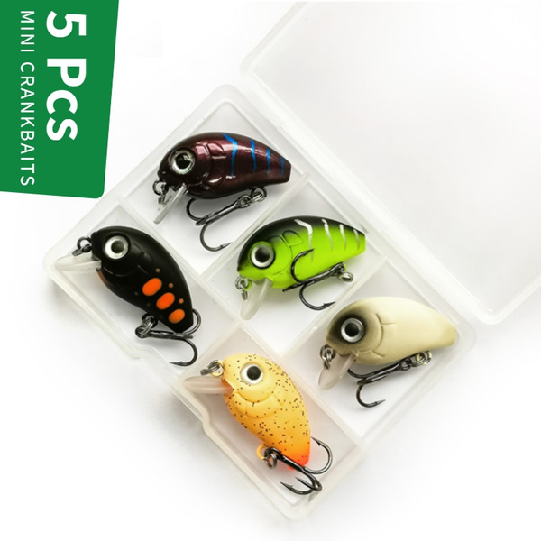 5pcs/Box 28mm Micro Fishing Lure Crankbaits Set 2g Small Bass Fishing Baits Kit