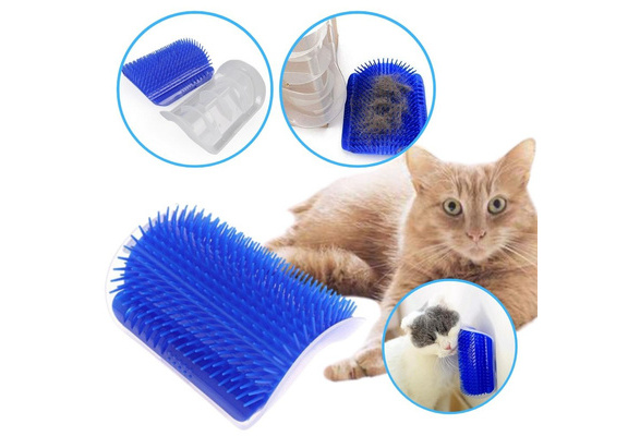 SunGrow Face Scratchers & Massage Comb with Catnip Dog & Cat Self Groomer Rubbing Corner Brush