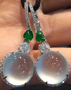 Sterling, DIAMOND, Gemstone Earrings, vintage earrings