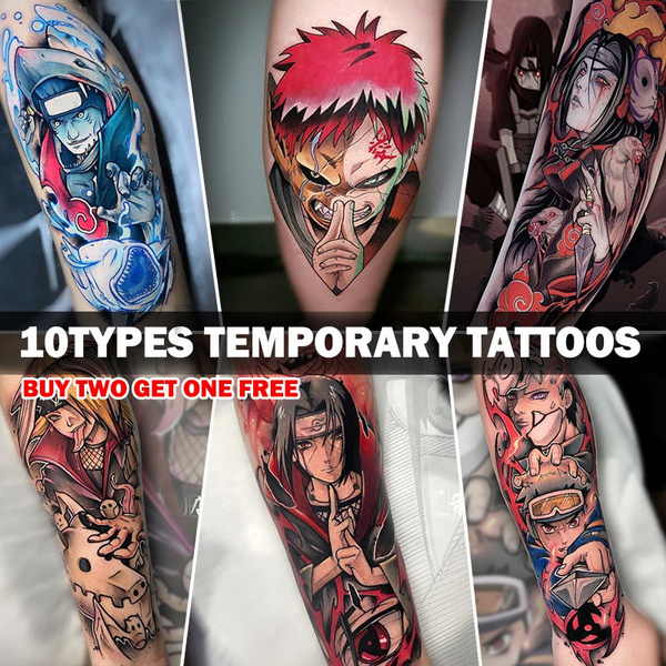 10types Anime Naruto Temporary Tattoos Fake Tattoo Arm Tattoo Waterproof Foot Body Tattoo Arm Sticker For Women Men Kids Cosplay Wish