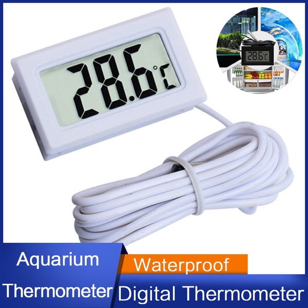 Aquarium Thermometer Digital Waterproof Easy Reading for Reptile Terrariums