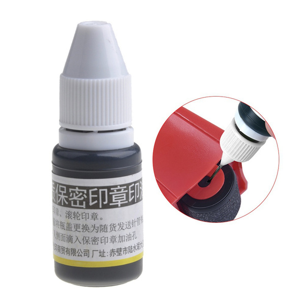 ID Protection Privacy Stamp Ink Refill Black None-fading For Home School  Office 10ml Non-Toxic
