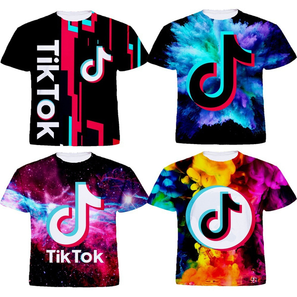 Summer TShirt Tik Tok 3D Printing TShirt Casual Harajuku Cartoon