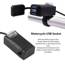 Phone, charger, black, Motorcycle