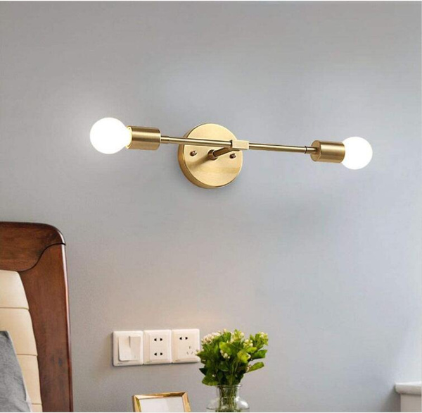Brass Wall Sconce Mid-Century Wall Lamps - 2 Lights