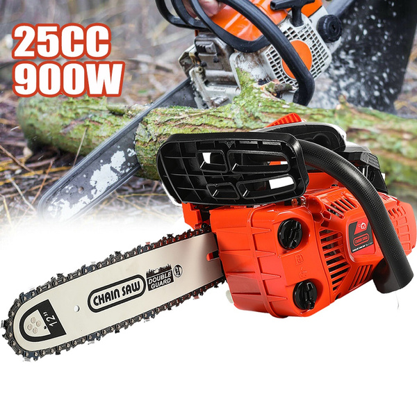 10'' Bar 25CC Chainsaw Chain Saw Aluminum Crankcase Powered gas Handed ...