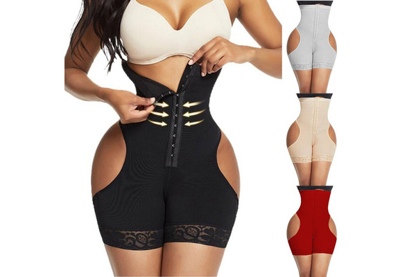 4 Colors 2021 New Women's Fashion Zip Front Cut Out Breathable Hip Lift  Shorts High Waist Panty Body Shaper Shapewear Shorts for Ladies