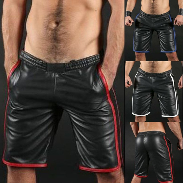shorts de couro masculino