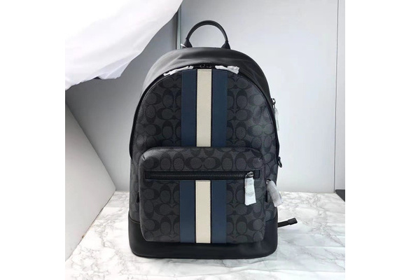 coach stripe backpack