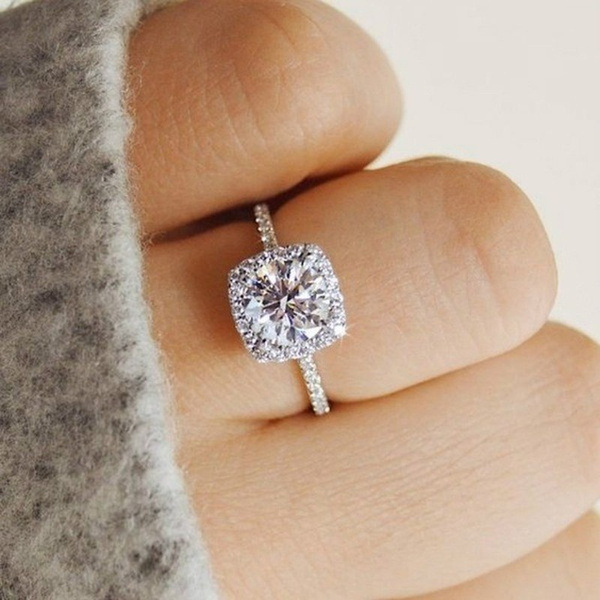 large square diamond engagement rings