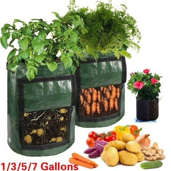DIY Potato Vegetable Grow Planter PE Cloth Planting Container Bags Garden Pot 