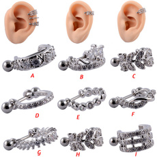 Steel, Joyería de pavo reales, eartragu, cartilage earrings