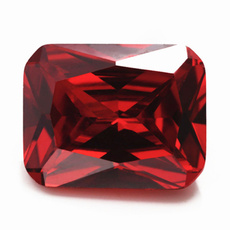 naturalzircon, Jewelry, rectanglecutrhinestone, ruby