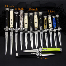 Steel, outdoorknife, 10inchflickknife, Spring