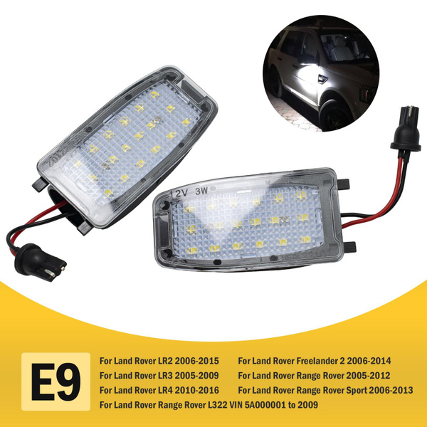 Pair Bright LED Rear View Under Mirror Puddle Light For Land Rover  Discovery Freelander LR2 LR3 LR4 Range Rover Sport L322