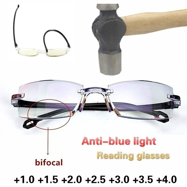 Universal Frameless Reading Glasses For Men And Women Bifocal Far Near Anti  Blue Light Magnification Glasses Presbyopia Glasses Diopter +1.0 +1.5 +2.0  +2.5 +3.0 +3.5 +4.0
