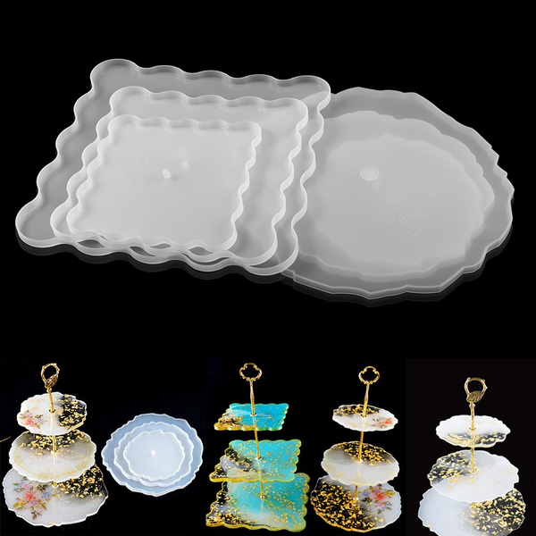 1Pcs/set Handmade Round Fruit Tray Glue Supplies Silicone Mold, Fruit