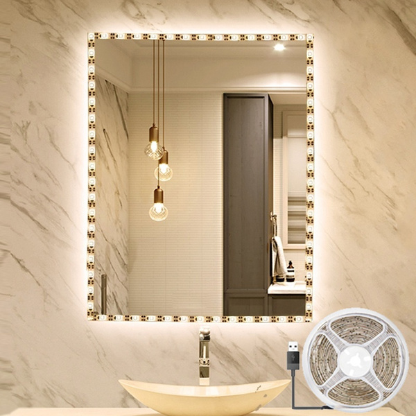 røveri oprindelse Mastery Mirror Light LED Strip Light USB Makeup Decoration Bathroom Bar Dressing  Mirror Light Mirror Lamp 0.2M 0.5M 1M 2M 3M 5M Dressing Vanity Wall Long  Mirror Night Light | Wish