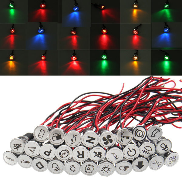 12mm LED Indicator Warning Light Lamp Pilot Panel Dash Car Boat Truck Motorcycle 12mm LED Indicator Warning Light Lamp Pilot Panel Dash Car Boat Truck Motorcycle