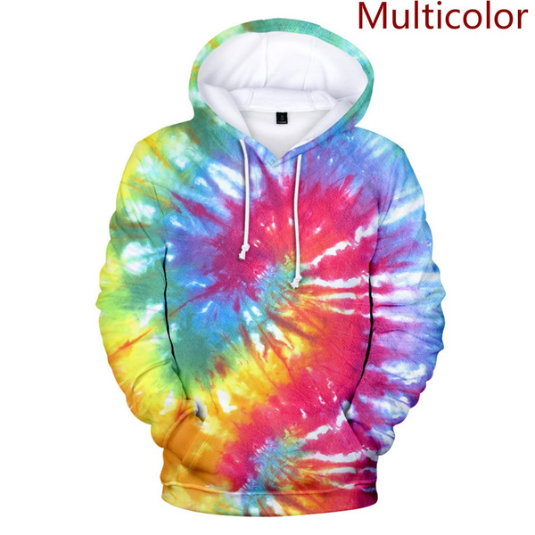 3D Printed Tie Dye Flashbacks Hoodie Women Men Colorful Psychedelic ...