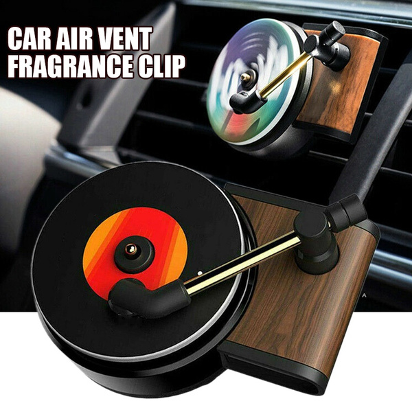 Record Player Creative Design Car Perfume Clip Vinyl Spin Phonograph Air Smell  Diffuser