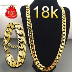 yellow gold, goldplated, Chain Necklace, Fashion