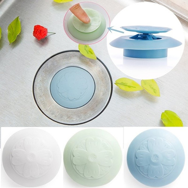 1pc Plating Plastic Pop-up Drain Filter Hair Catcher For Sink