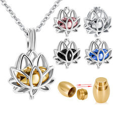 Steel, Mini, Chain Necklace, Flowers