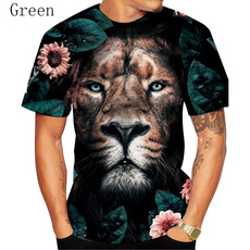 lion3dprintingtshirt, firelionprintedtshirt, Fashion, animalprintedshirt