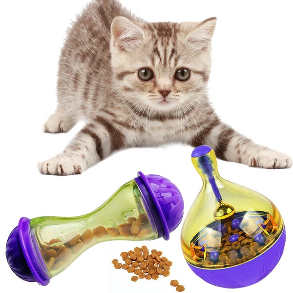 Pet Dog Fun Bowl Feeder Cat Feeding Toys Pets Tumbler Leakage Food Ball Pet  Training Exercise Fun Bowl Gamelle Comedero Gato