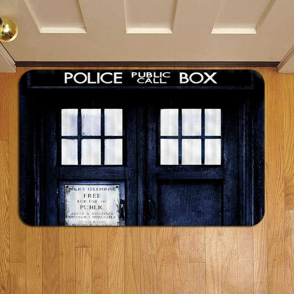 Dr Who Tardis Public Call Box Rug Doormat Foot Door Mat Steps | Wish