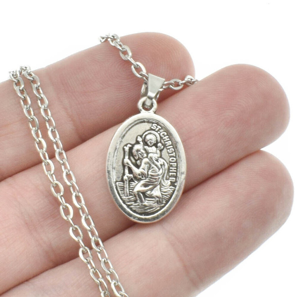 st christopher protect us pendant