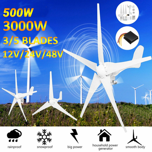 Wind Generator AC 12Volt 500W Economy Windmill With MPPT Controller For ...