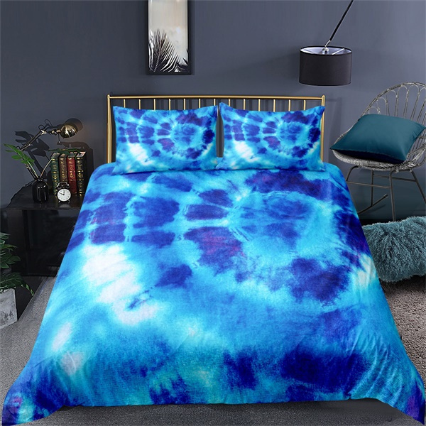 blue tie dye duvet