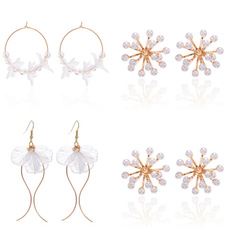 Flowers, Jewelry, Pearl Earrings, earringsforgirl