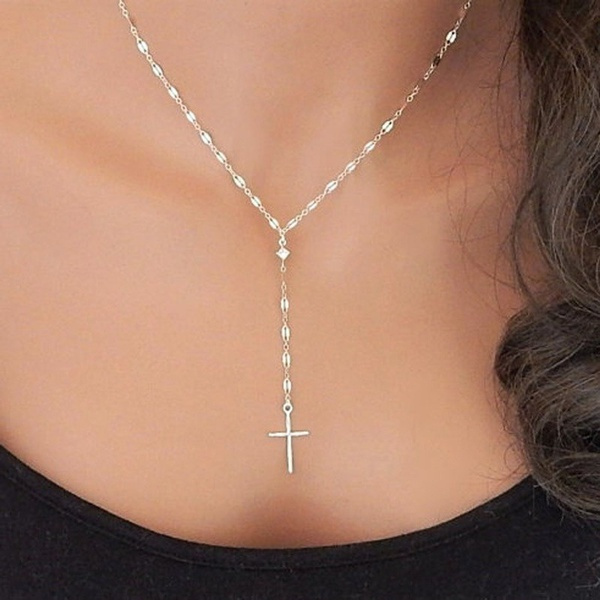 925 Sterling Silver Choker Cross 