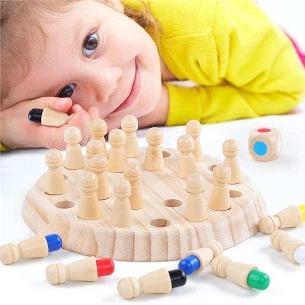 Early Educational Toy Wood Memory Game Stick Chess Game Puzzle Family Partys 
