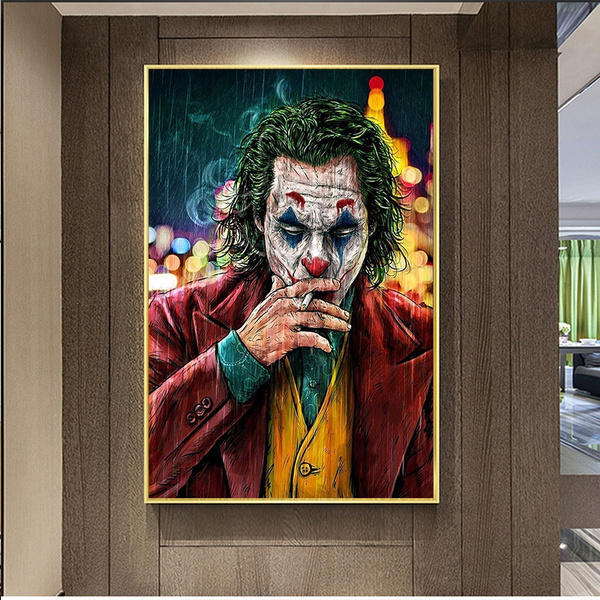 Movie Star Joker Oil Canvas Painting Comic Joker Posters and Prints ...